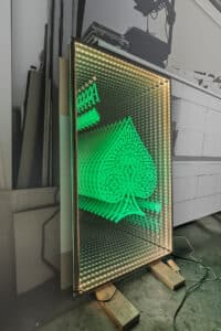 Infinity Mirror Glass Installation.