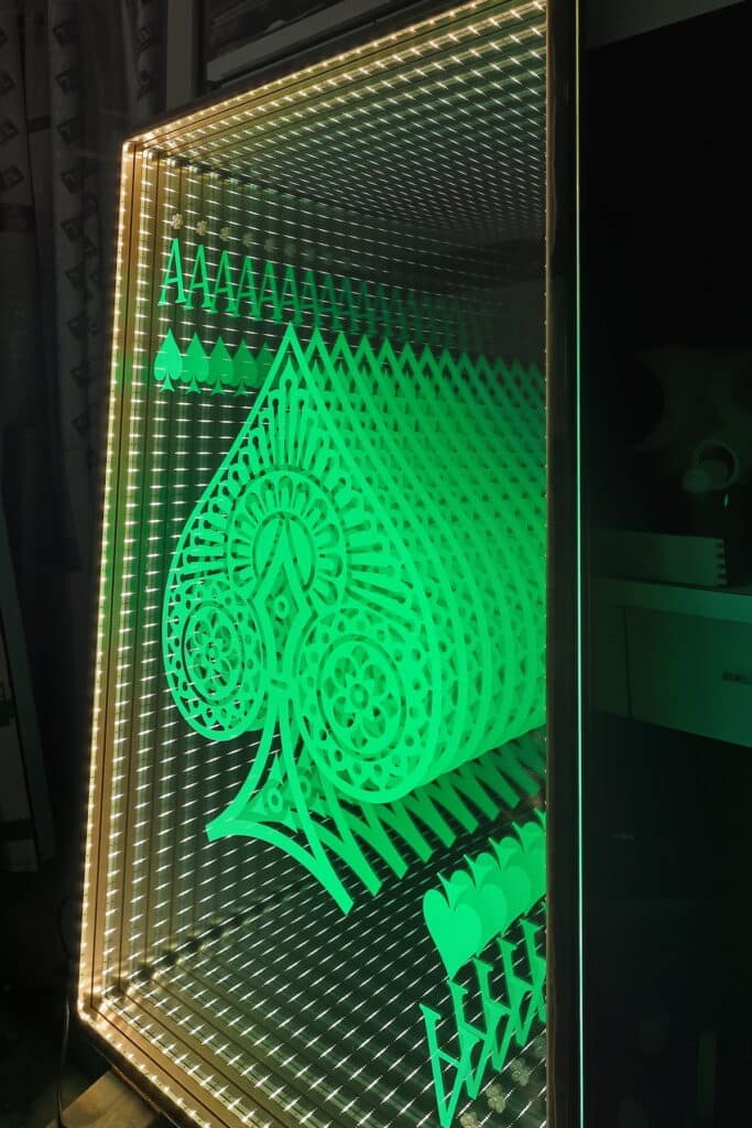 Infinity Mirror Glass Installation.